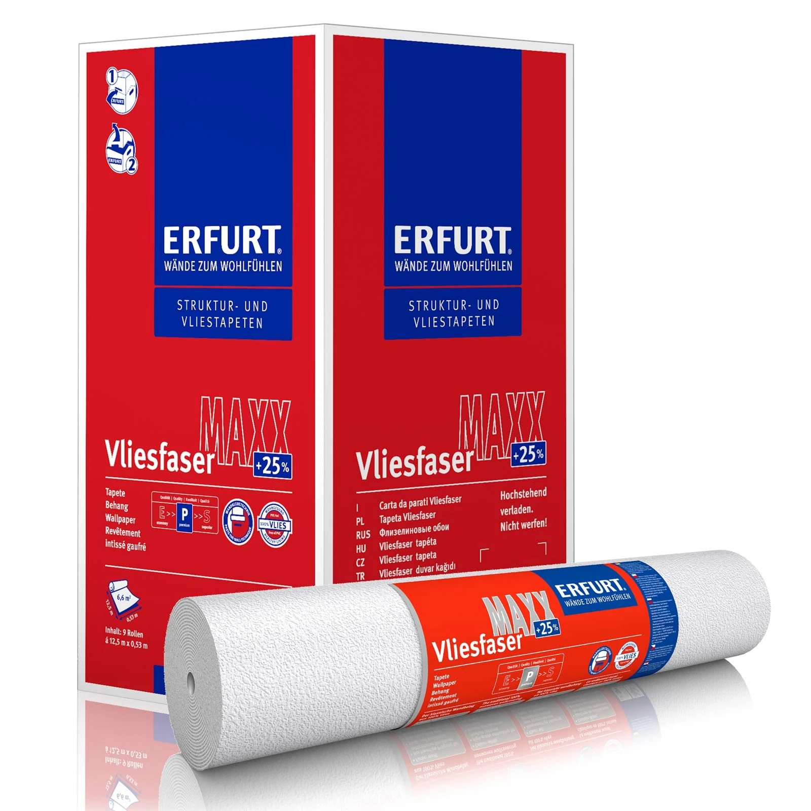 9 Rollen Erfurt Vliesfaser Maxx Espina 203 Premium 59,63m² 3 9 Rollen Erfurt Vliesfaser Maxx Espina 203 Premium 59,63m²