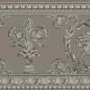 Versace Home Bordüre Medusa Lorbeer Grau Silber 34305-3 -Haus Dekoration Borduere Versace Home Lorbeer Medusa grau silber 3