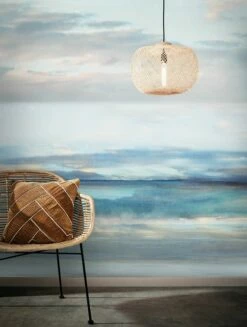 Fototapete Vlies Wasser Himmel Blau Grau Rosa 47223