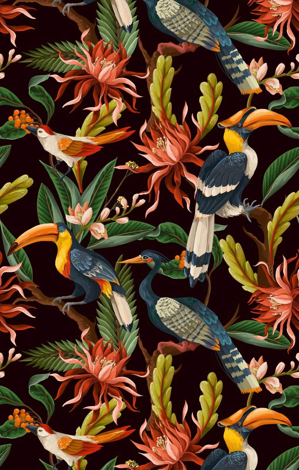 Fototapete Floral Glööckler Tapete Vögel Pflanzen 33436 4 Fototapete Floral Glööckler Tapete Vögel Pflanzen 33436 – Bild 2