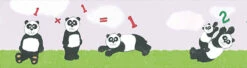 Kinderbordüre Panda Zahlen Rosa Grün Jonas Kötz 46518