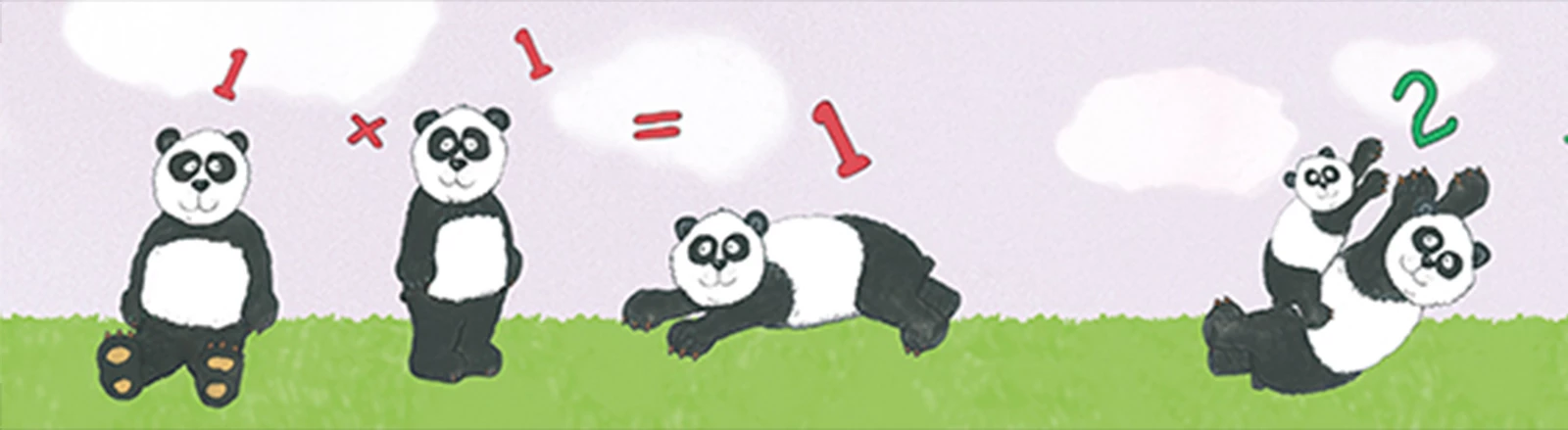 Kinderbordüre Panda Zahlen Rosa Grün Jonas Kötz 46518 3 Kinderbordüre Panda Zahlen Rosa Grün Jonas Kötz 46518