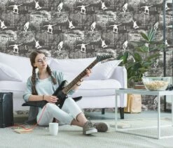 Kindertapete Sweet And Cool Skater Grau 10141-34 9 Kindertapete Sweet And Cool Skater Grau 10141-34 -Haus Dekoration Kindertapete Sweet and Cool Skater Leichter Glitzer 63213855 6