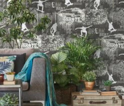 Kindertapete Sweet And Cool Skater Grau 10141-34 10 Kindertapete Sweet And Cool Skater Grau 10141-34 -Haus Dekoration Kindertapete Sweet and Cool Skater Leichter Glitzer 63213855 7