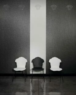 Versace Home Tapeten Panel Medusa Leinen Grau-weiß 32950-1 -Haus Dekoration Panel Versace Home Leinen Medusa grauweiss Metal 1