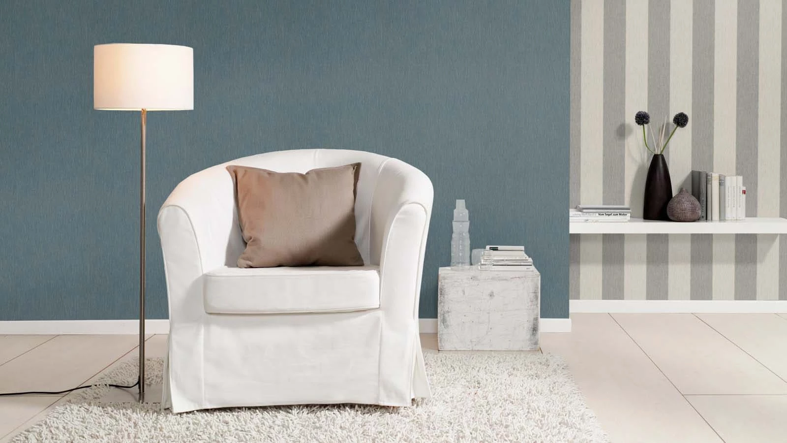 Vliestapete Rasch Blau Gold Einfarbig Linien 844436 3 Vliestapete Rasch Blau Gold Einfarbig Linien 844436