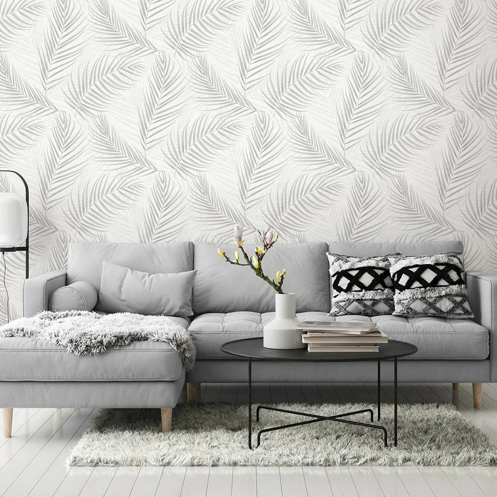 Tapete Guido Maria Kretschmer Palmen Hellgrau 10221-31 4 Tapete Guido Maria Kretschmer Palmen Hellgrau 10221-31 – Bild 2