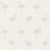 Vliestapete Kinder Flamingos Weiß Silber 038917 -Haus Dekoration Tapete Kinder Flamingos weiss silber Rasch Textil
