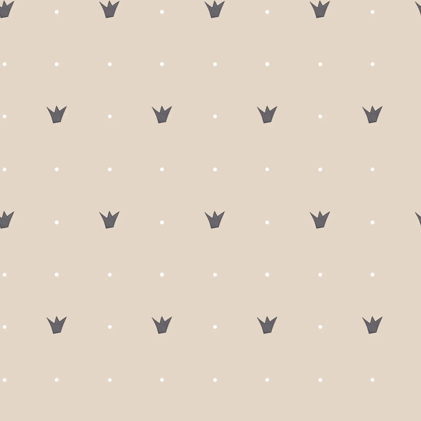 Tapete Kinder Punkte Kronen Beige Glitzer 005411 3 Tapete Kinder Punkte Kronen Beige Glitzer 005411