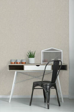 Tapete Kretschmer Deluxe Struktur Uni Beige-grau 41000-90