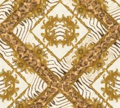Versace Home Tapete Zebra Braun-gold Glanz 34904-3