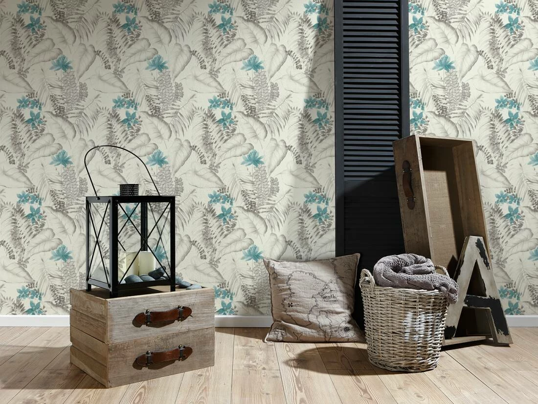 Tapete Vlies 37279-2 Floral Exotik Blumen Weiß Braun 6 Tapete Vlies 37279-2 Floral Exotik Blumen Weiß Braun – Bild 4