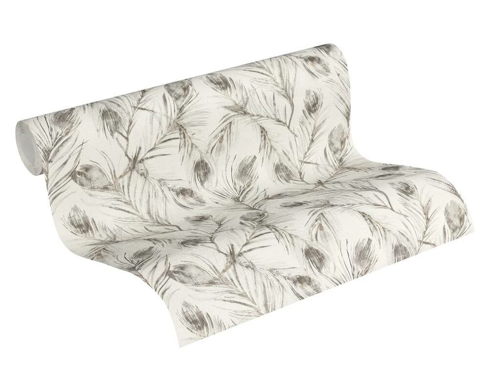 Tapete Vlies 37367-4 Federn Grau Gold Glitzer 3 Tapete Vlies 37367-4 Federn Grau Gold Glitzer