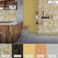 Tapete Vlies 37525-2 Gestreift Gelb Grau -Haus Dekoration Tapete Vlies 37525 2 Streifen gelb grau 63206041 2