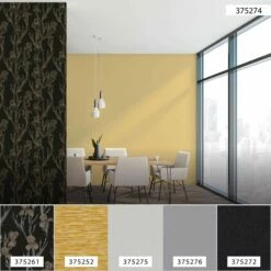 Tapete Vlies 37527-4 Meliert Einfarbig Gelb Weiß -Haus Dekoration Tapete Vlies 37527 4 meliert Einfarbig gelb weiss 63206052 7