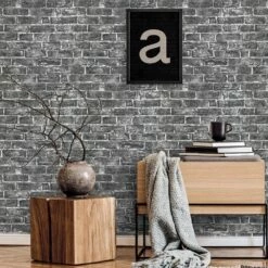 Tapete Vlies Backstein Wand Schwarz Grau 6318-15 -Haus Dekoration Tapete Vlies Backstein Wand schwarz grau 6318 15 63209911 7