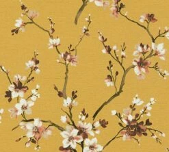 Tapete Vlies Blumen Floral Ast Gelb Rosa Weiß 38520-1 -Haus Dekoration Tapete Vlies Blumen Floral Ast gelb rosa weiss 38520 1 63210464