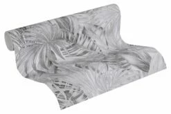 Tapete Vlies Botanik Dschungel Weiß Anthrazit 36820-3