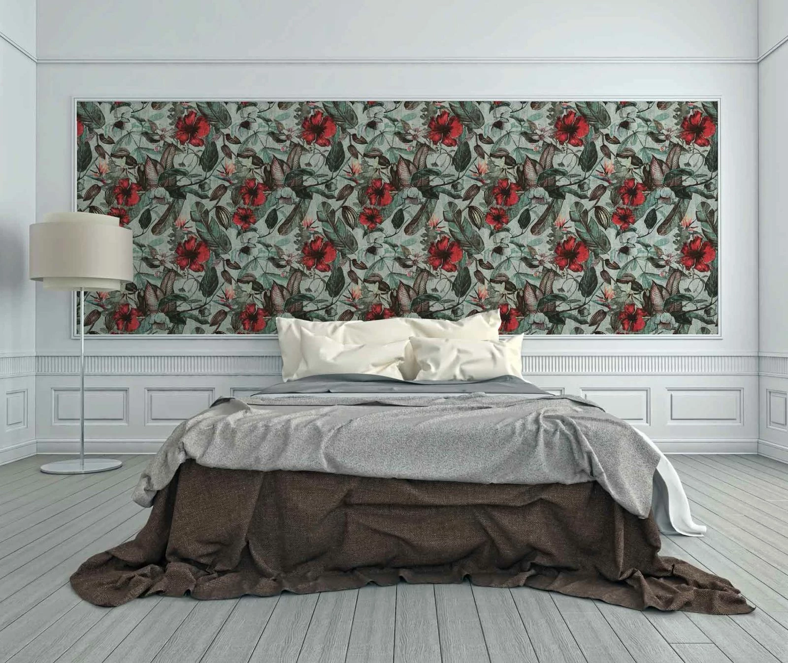 Tapete Vlies Dschungel Blumen Grau Grün 37216-1 6 Tapete Vlies Dschungel Blumen Grau Grün 37216-1 – Bild 4