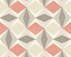 Tapete Vlies Karo-Muster Grafik Rot Grau 95766-6