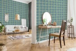 Tapete Vlies New Walls Fliesen Blau Blaßgrün 37421-4 -Haus Dekoration Tapete Vlies New Walls Fliesen blau blassgruen 37421 4 63202520