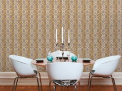 Tapete Vlies Barock Beigegold Glanz Hermitage 33545-4 -Haus Dekoration Tapete Vlies Ornament Barock beigegold Glanz Her 1