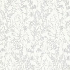 Tapete Vlies Pflanzen Floral Weiß Silber 10251-01 -Haus Dekoration Tapete Vlies Pflanzen Floral weiss silber 10251 01 63209987 3