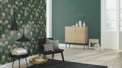 Tapete Vlies Rasch Grafik Kreise Grün Gold 539752 -Haus Dekoration Tapete Vlies Rasch Grafik Kreise gruen gold 539752 63208803 3