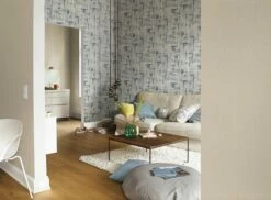 Tapete Vlies Rasch Uni Vintage Beige Blau 650457 -Haus Dekoration Tapete Vlies Rasch Uni Vintage beige blau 650457 63207146 2