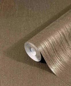 Tapete Vlies Sand-Körnung Streifen Dunkelbraun 32518