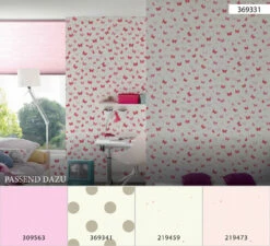 Tapete Vlies Schmetterlinge Weiss Rot Rosa Glanz 36933-1 -Haus Dekoration Tapete Vlies Schmetterlinge weiss rot rosa Glanz 36933 1 63207733 2