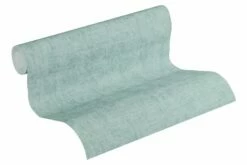 Tapete Vlies Struktur Einfarbig Pastelltürkis 37423-3
