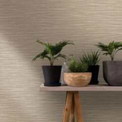 Tapete Vlies Struktur Textil Natur Beige 33316