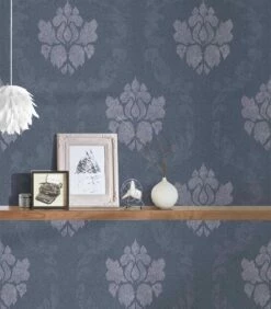 Tapete Vlies Dunkelgrau Barock 37552-2 | 375522