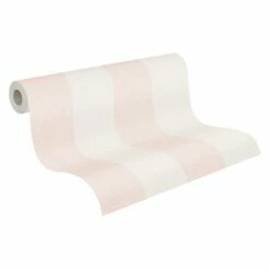Tapete Vlies Weiß Rosa Streifen 37554-2 | 375542
