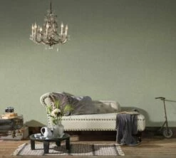 Tapete Vlies Einfarbig Meliert Grün Glanz 37228-2 -Haus Dekoration Tapete aus Vlies 37228 2 Einfarbig meliert gruen Glanz 63202978 2