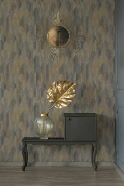 Tapete Vlies Feder-Motiv Beige Grau Gold 37373-5 -Haus Dekoration Tapete aus Vlies Feder Motiv beige grau gold 373735 63202881 4