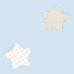 Kindertapete Papier Sterne Groß Blau Weiß Grau 202241