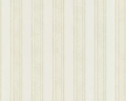 Versace Home Tapete Streifen Weiß Metallic 93589-1