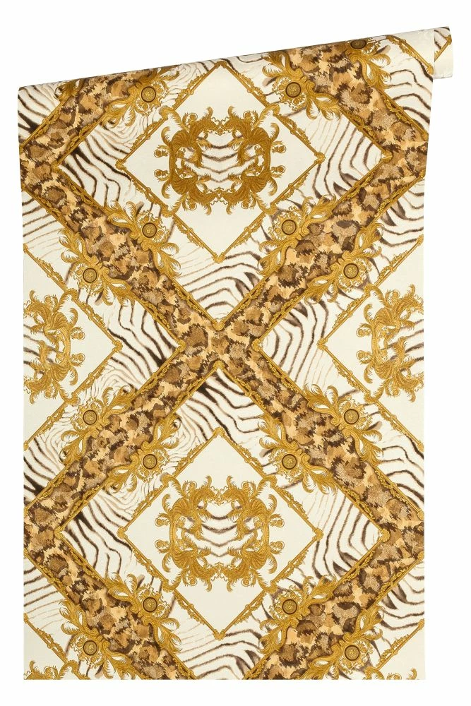 Versace Home Tapete Zebra Braun-gold Glanz 34904-3 4 Versace Home Tapete Zebra Braun-gold Glanz 34904-3 – Bild 2