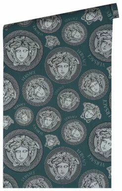 Versace Vliestapete 38611-1 Medusa Silber Petrol 13 Versace Vliestapete 38611-1 Medusa Silber Petrol -Haus Dekoration Versace Vliestapete 38611 1 Medusa Silber Petrol 63213730 2