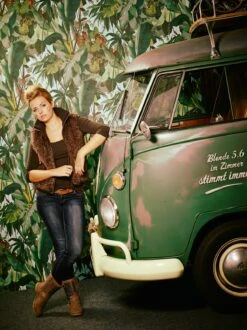 Vinyltapete 95898-1 Cartoon Blätter Wald Grün Blau Braun -Haus Dekoration Vinyltapete 95898 1 Cartoon Blaetter Wald gruen blau braun 146152 6