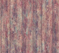 Vlies Tapete Holzplanken Optik Rot Bunt AS Creation 36460-1