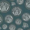 Versace Vliestapete 38611-1 Medusa Silber Petrol -Haus Dekoration Vliestapete 38611 1 Medusa Petrol VERSACE Home Tapete 63213730