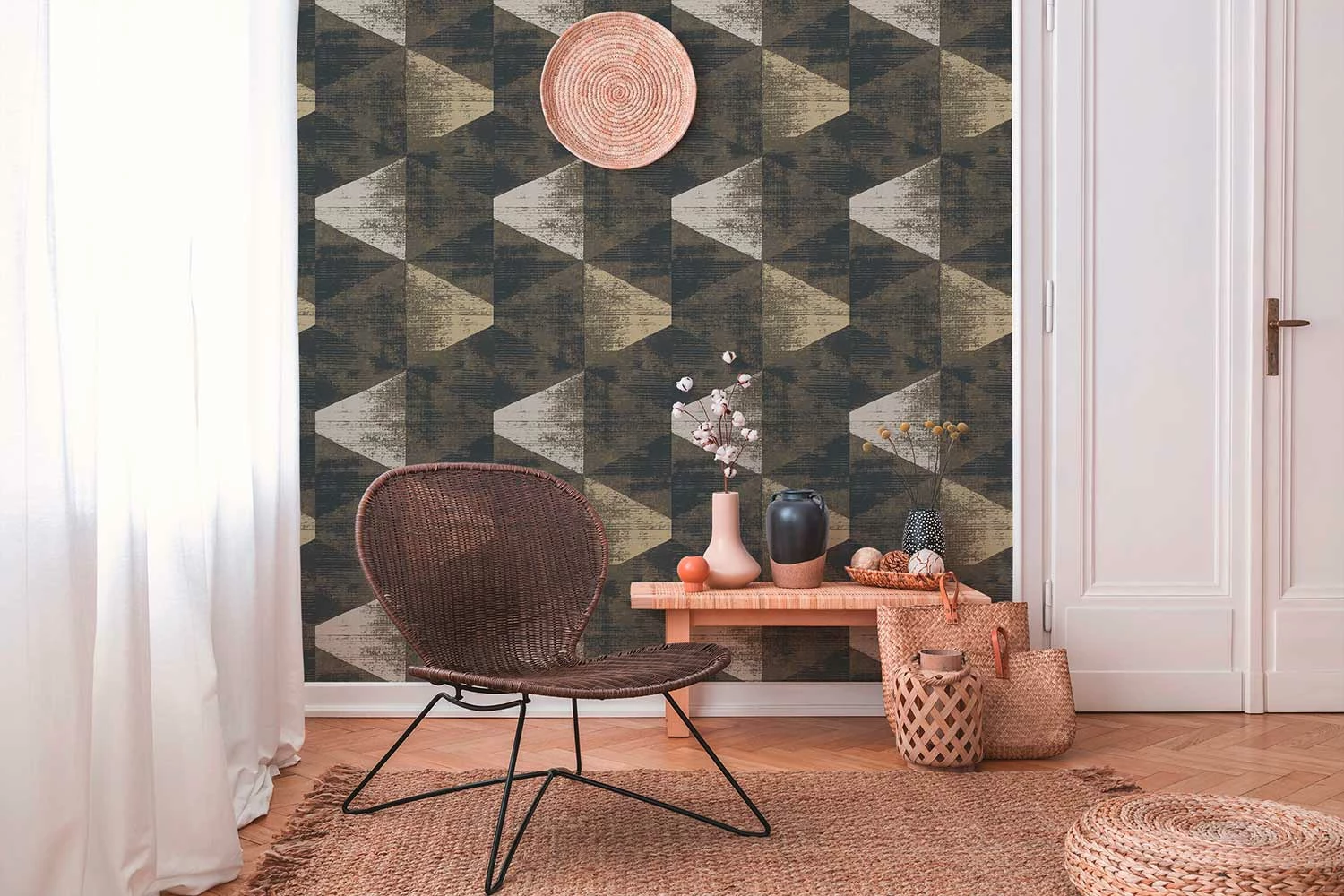 Tapete Vlies Schwarz Weiss Dreieck Vintage 383532 7 Tapete Vlies Schwarz Weiss Dreieck Vintage 383532 – Bild 5