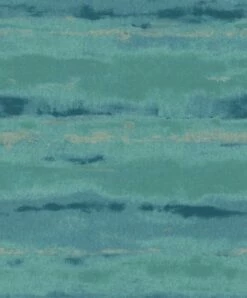 Vliestapete Aquarell Türkis Silber Metallic 296074