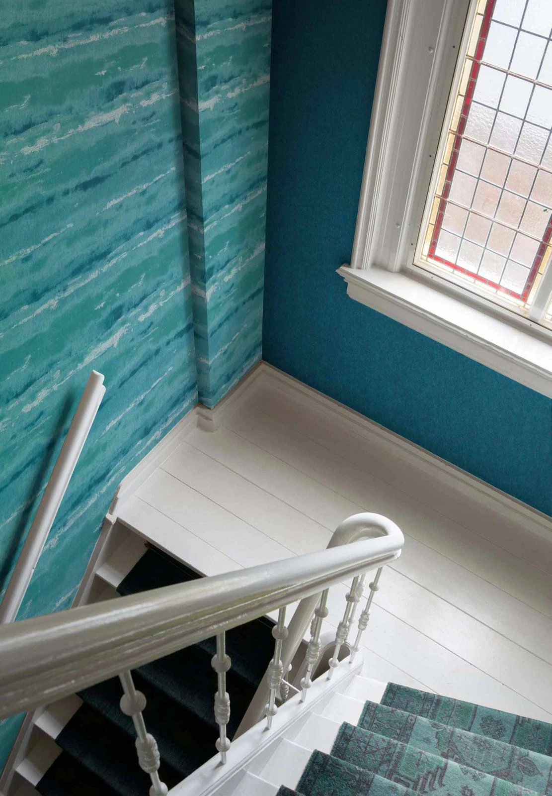 Vliestapete Aquarell Türkis Silber Metallic 296074 4 Vliestapete Aquarell Türkis Silber Metallic 296074 – Bild 2