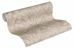 Vliestapete Blätter Tropisch Taupe Gold Glanz 36927-5 -Haus Dekoration Vliestapete Blaetter Farn graubraun gold Glanz 36927 5 191365 2
