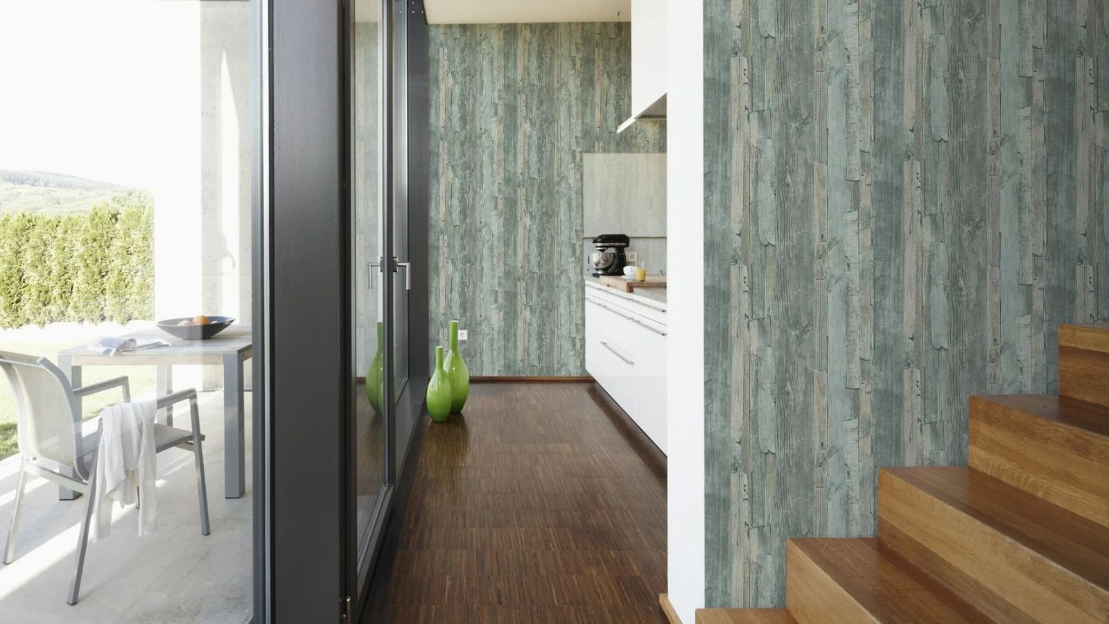 Vliestapete Holz Mint Grau Tapete AS Decoworld 95405-5 5 Vliestapete Holz Mint Grau Tapete AS Decoworld 95405-5 – Bild 3