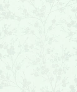 Vliestapete Ivy Floral Weiß 82313 Novamur